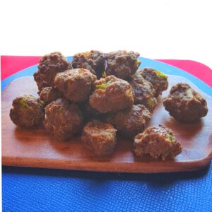 Platter of meatballs